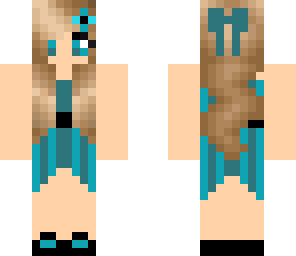 aqua dress girl