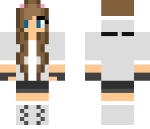 white and grey kitty girl