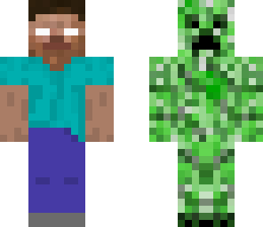 half herobrine haif creeper