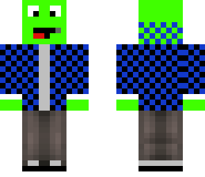 frog in hoodie checkered