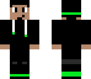 teen black with green hood