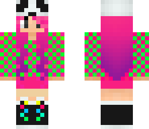 checkerd panda girl