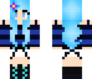 blue surf girl