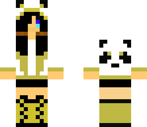 fixed gold and black panda girl
