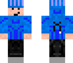 happy blue man