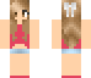 pink crop top girl