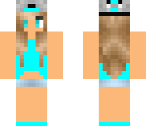 edited blue crop top girl