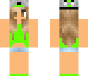 green crop top girl