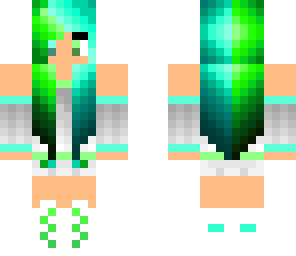 blue and green girl