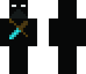 herobrine ninja with diamond dagger