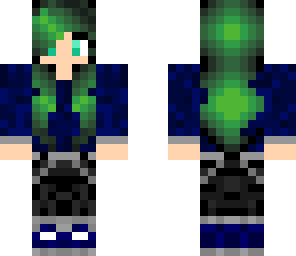 green haired skin