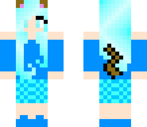 blue cat girl