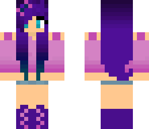 pretty purple hair girl
