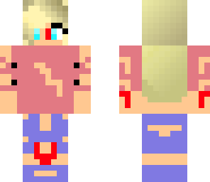 blonde girl with torn clothes