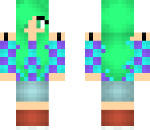 green haired girl