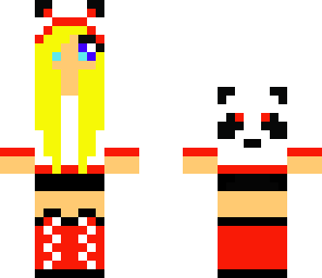 red and blond panda