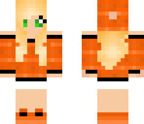 cute orange clothed girl