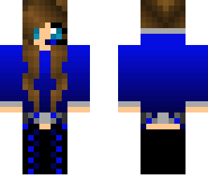 girl in fading blue