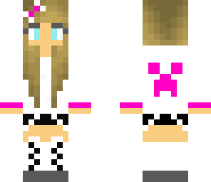 pink and white creeper girl