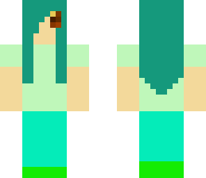 green and blue girl