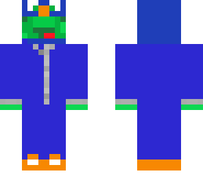 slime in a cookie monster costume