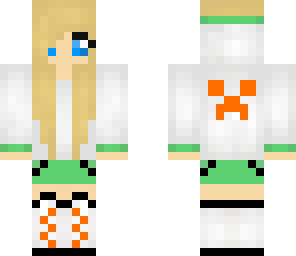 orange green girl