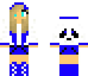 blue panda girl