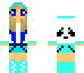blue panda girl