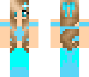 blue mermaid girl