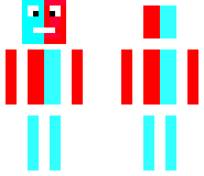 red and blue