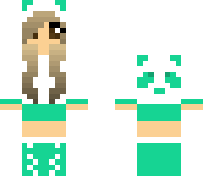 teal panda girl