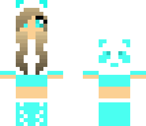 turquoise panda girl