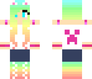 rainbow hair girl