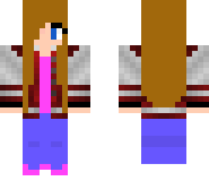 highschool girl red and pink