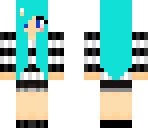 blue strips girl