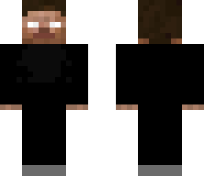 herobrine in a black jump-suit