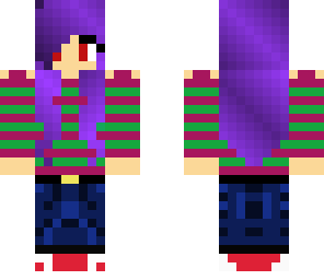 purple haired casual