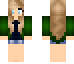 -slightly unshaded- green jacket girl