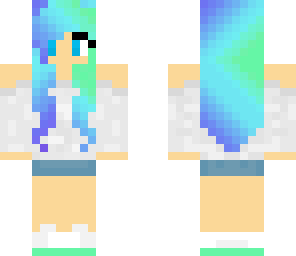 cute electric blue girl