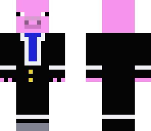 pig in a tuxedo
