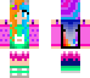 colorful random girl