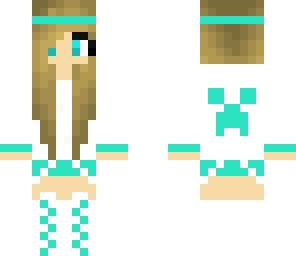 cute blue creeper girl