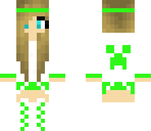 cute green creeper girl