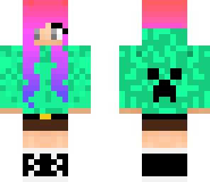 hooded blue creeper girl