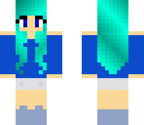 blue haired girl