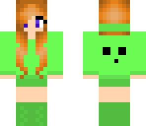 slime girl with hoodie