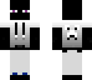 enderman black and white