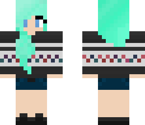 blue-green haired girl