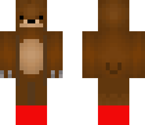 bear wearing red boots