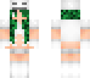 green haired skeleton girl